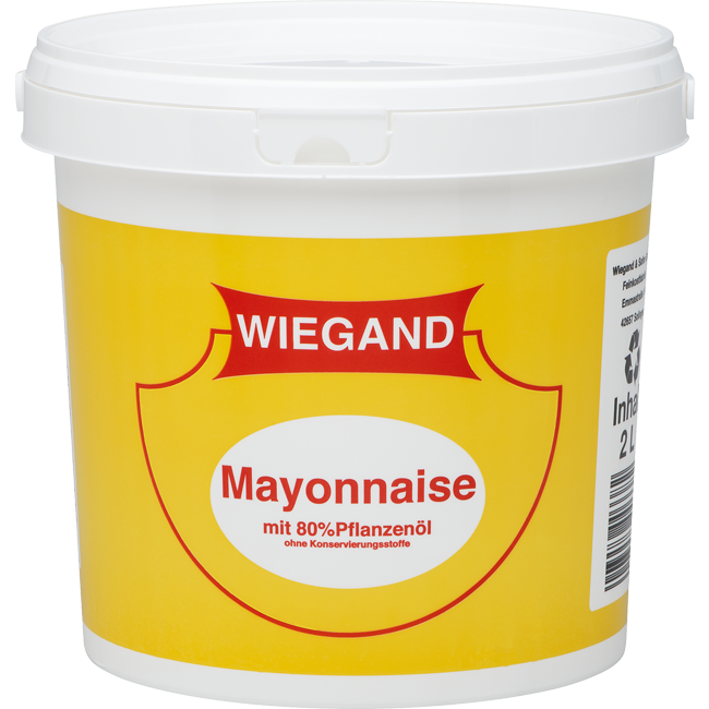 Wiegand & Sohn Mayonnaise mit 80% Pflanzenöl