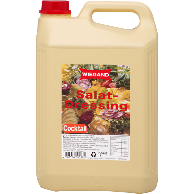 Wiegand & Sohn Salatdressing Cocktail im 5 L Kanister erhältlich.