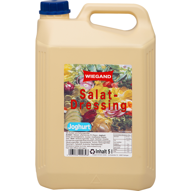 Wiegand & Sohn Salatdressing Joghurt im 5 L Kanister erhältlich.